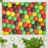 Kleurrijke snoepjes theedoek (Gevouwen)