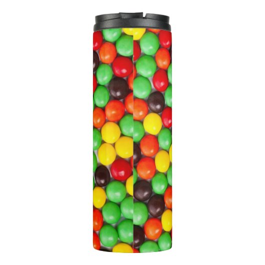 Kleurrijke snoepjes thermosbeker (Achterkant)