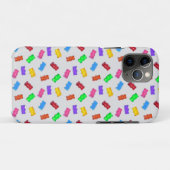Kleurrijke snoeppatroon op zilver Case-Mate iPhone case (Achterkant (horizontaal))
