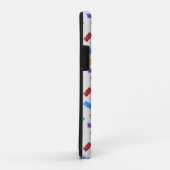 Kleurrijke snoeppatroon op zilver Case-Mate iPhone case (Achterkant/rechts)