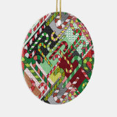 Kleurrijke snoepstokken keramisch ornament (Rechts)