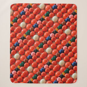 Kleurrijke snookerballen, sherpa deken