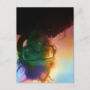 kleurrijke snorkeler briefkaart