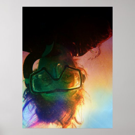 kleurrijke snorkeler poster (Voorkant)