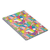 Kleurrijke snowboarders:  naadloos patroon. notitieboek (Rechterzijde)