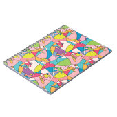 Kleurrijke snowboarders:  naadloos patroon. notitieboek (Linkerzijde)