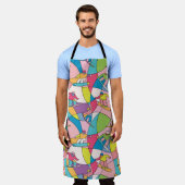 Kleurrijke snowboarders:  naadloos patroon. schort (Gedragen)