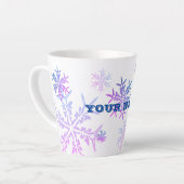  kleurrijke Snowflake Latte Mok (Linkerhoek)