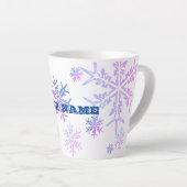  kleurrijke Snowflake Latte Mok (Rechterhoek)