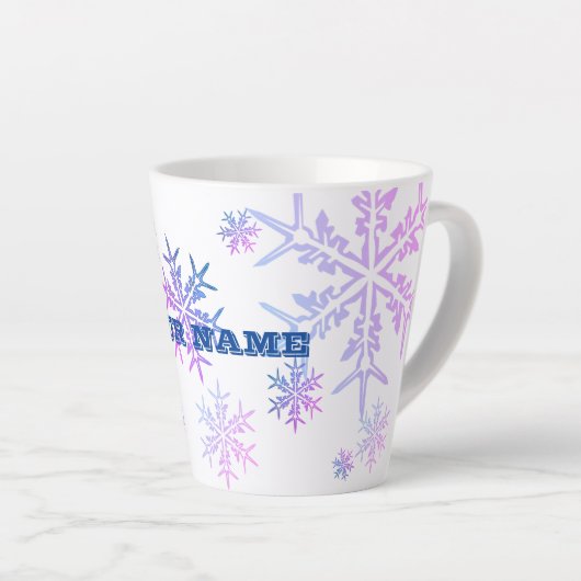  kleurrijke Snowflake Latte Mok (Rechterhoek)