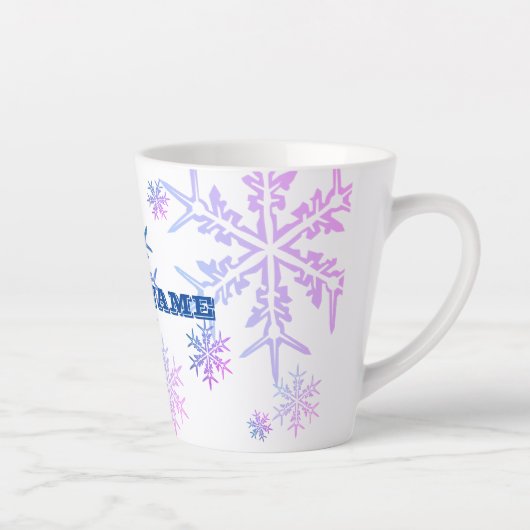  kleurrijke Snowflake Latte Mok (Rechts)