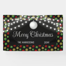 Kleurrijke Snowflake String Lights Black Christmas