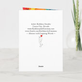 Kleurrijke social distancing woorden Wenskaart Kaart (Achterkant)