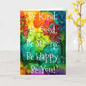 Kleurrijke social distancing woorden Wenskaart Kaart (Gele Bloem)