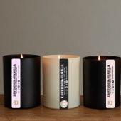 Kleurrijke Sociale Handvat Dunne Kaars Logo Label