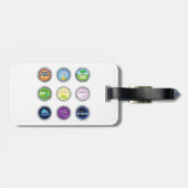 Kleurrijke Soda Bottle Petten Bagagelabel (Achterkant horizontaal)