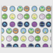 Kleurrijke Soda Bottle Petten Cadeaupapier (Vlak)