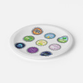 Kleurrijke Soda Bottle Petten Papieren Bordje (Gekanteld)