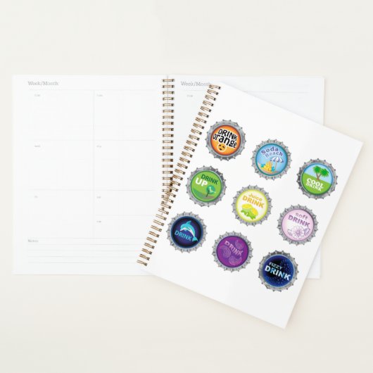 Kleurrijke Soda Bottle Petten Planner (Display)