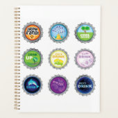 Kleurrijke Soda Bottle Petten Planner (Voorkant)