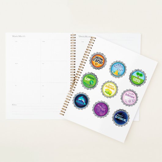 Kleurrijke Soda Bottle Petten Planner