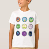 Kleurrijke Soda Bottle Petten T-shirt (Voorkant)