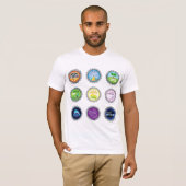 Kleurrijke Soda Bottle Petten T-shirt (Voorkant volledig)