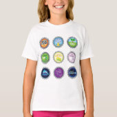 Kleurrijke Soda Bottle Petten T-shirt (Voorkant)