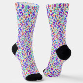 Kleurrijke sokken met een levendig abstract patroo (Gebogen)