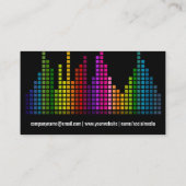 Kleurrijke Sound Bar-equalizer | Muzieknoten Visitekaartje (Achterkant)