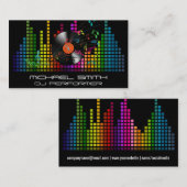 Kleurrijke Sound Bar-equalizer | Muzieknoten Visitekaartje (Voorkant / Achterkant)