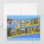 Kleurrijke South Carolina Groet Briefkaart (Voorkant / Achterkant)