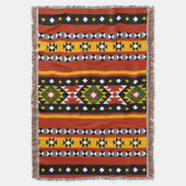 Kleurrijke Southwestern Tribal Geweven Gooi Deken  (Voorkant Verticaal)