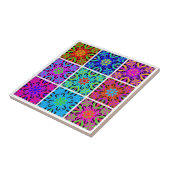 Kleurrijke Spaanse Marokkaanse moderne Tegeltje (Zijkant)