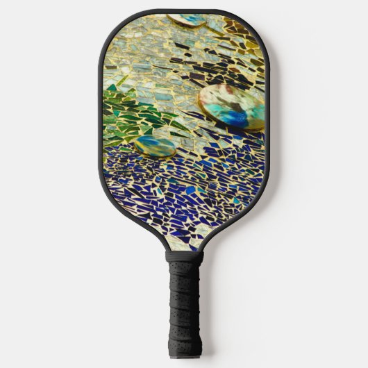 Kleurrijke Spaanse mozaïek Pickleball Paddle (Voorkant)