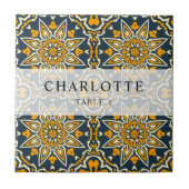 Kleurrijke Spaanse Patroon Tegel Wedding Place Car Tegeltje (Voorkant)