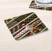 Kleurrijke Spaanse Plafondarchitectuur Kartonnen Onderzetters (Schuin)