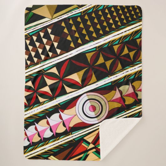 Kleurrijke Spaanse Plafondarchitectuur Sherpa Deken (Voorkant)