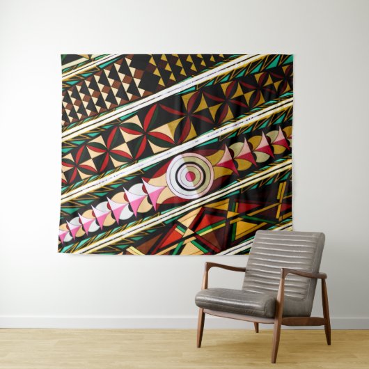 Kleurrijke Spaanse Plafondarchitectuur Wandkleed (In Situ (horizontaal))