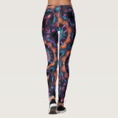 Kleurrijke Space Mandala Leggings (Achterkant)