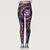 Kleurrijke Space Mandala Leggings (Voorkant)