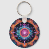 Kleurrijke Space Mandala Sleutelhanger (Voorkant)