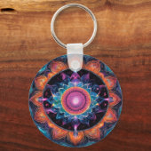 Kleurrijke Space Mandala Sleutelhanger (Achterkant)