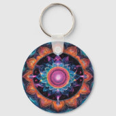 Kleurrijke Space Mandala Sleutelhanger (Achterkant)