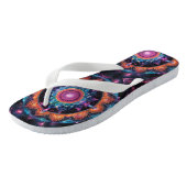 Kleurrijke Space Mandala Teenslippers (Schuin)