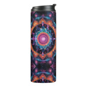 Kleurrijke Space Mandala Thermosbeker (Gedraaid links)