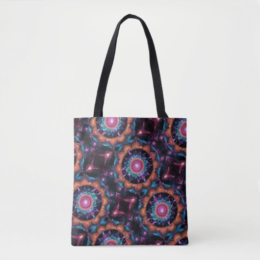 Kleurrijke Space Mandala Tote Bag (Voorkant)