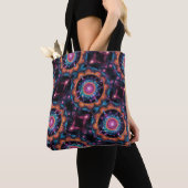 Kleurrijke Space Mandala Tote Bag (Dichtbij)