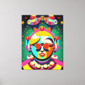 Kleurrijke Space Person Pop Art Canvas Afdruk (Voorkant)