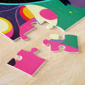 Kleurrijke Space Person Pop Art Legpuzzel (Zijkant)